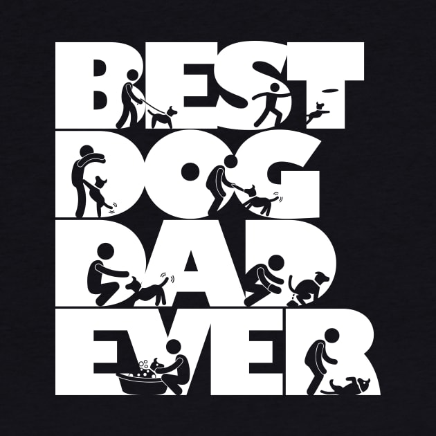 Father's Day Best Dog Dad Ever Cool Gift Edit by Essinet